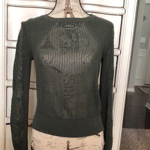Athleta open knit crew neck sweater. Size XS